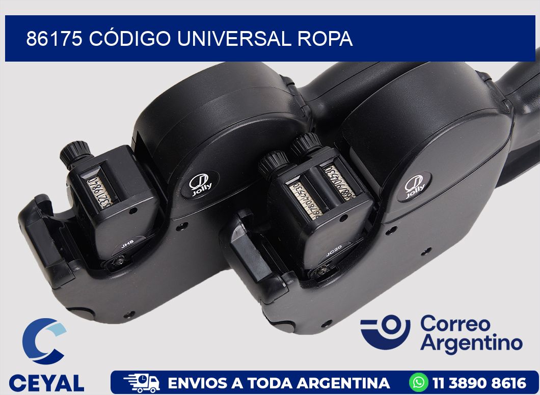 86175 CÓDIGO UNIVERSAL ROPA
