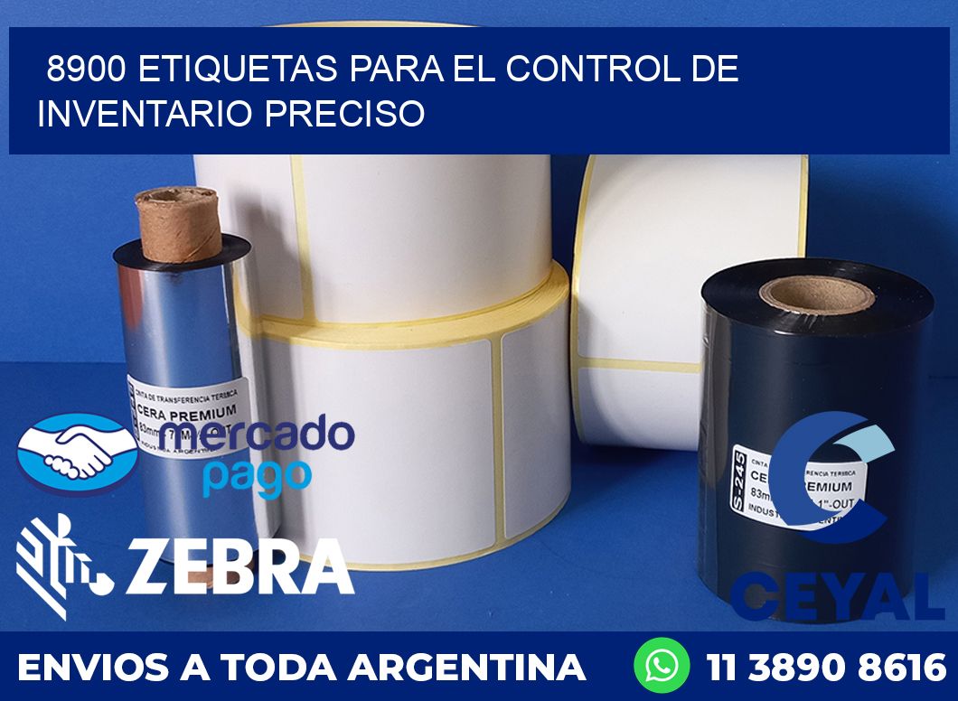 8900 ETIQUETAS PARA EL CONTROL DE INVENTARIO PRECISO