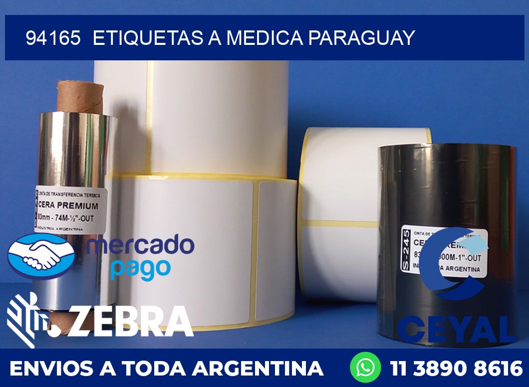 94165  ETIQUETAS A MEDICA PARAGUAY
