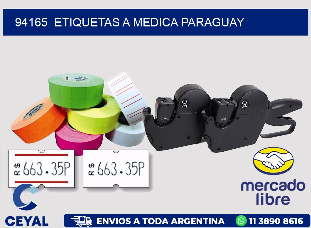 94165  ETIQUETAS A MEDICA PARAGUAY