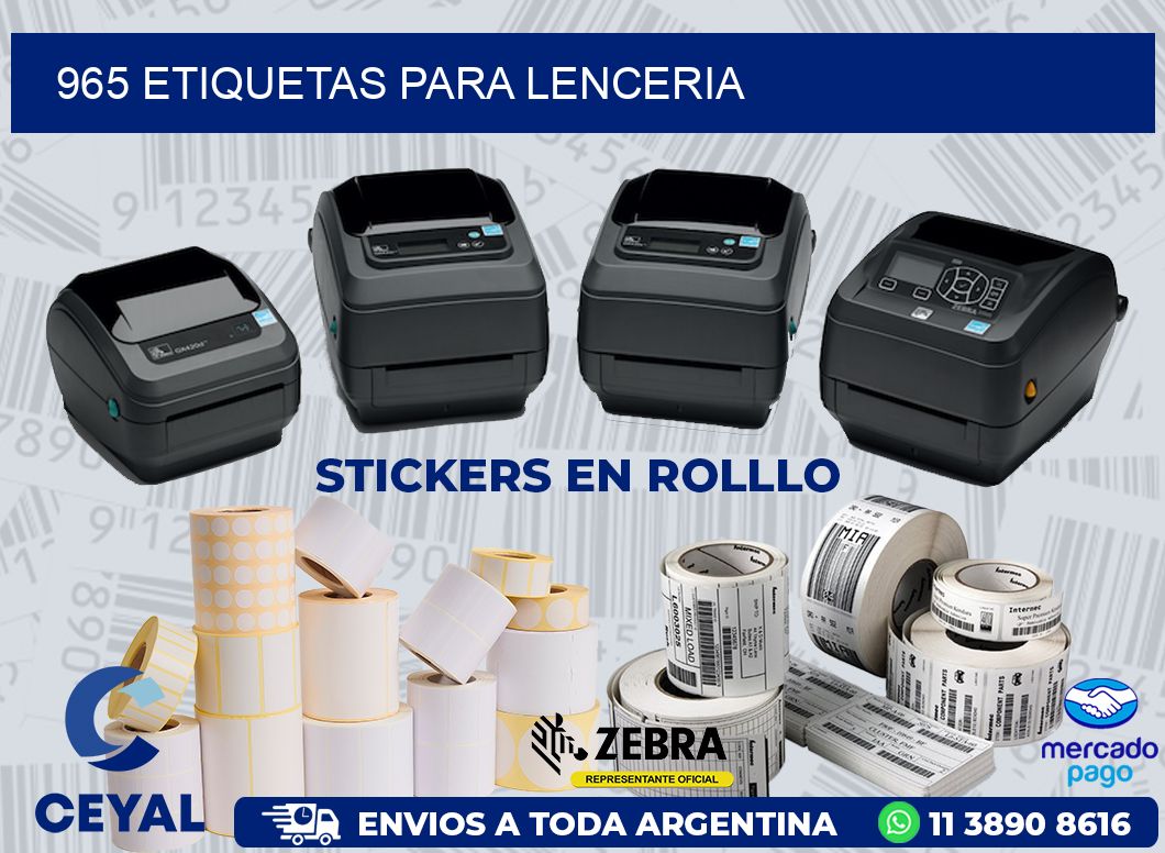 965 ETIQUETAS PARA LENCERIA