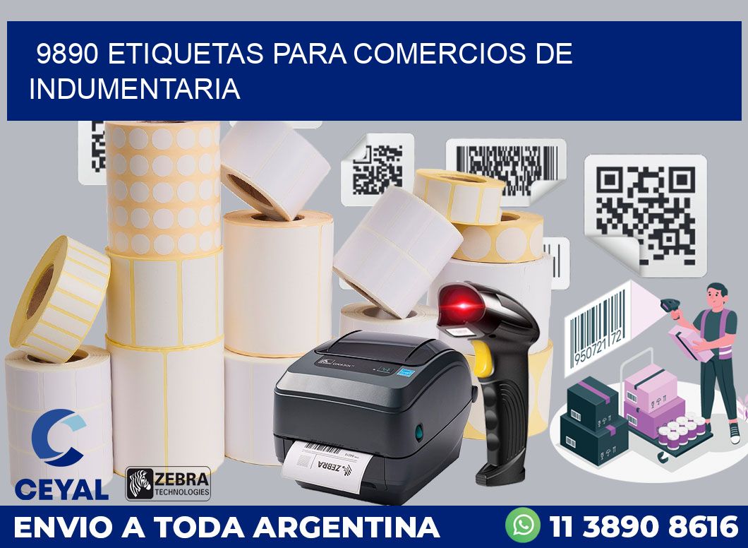 9890 ETIQUETAS PARA COMERCIOS DE INDUMENTARIA