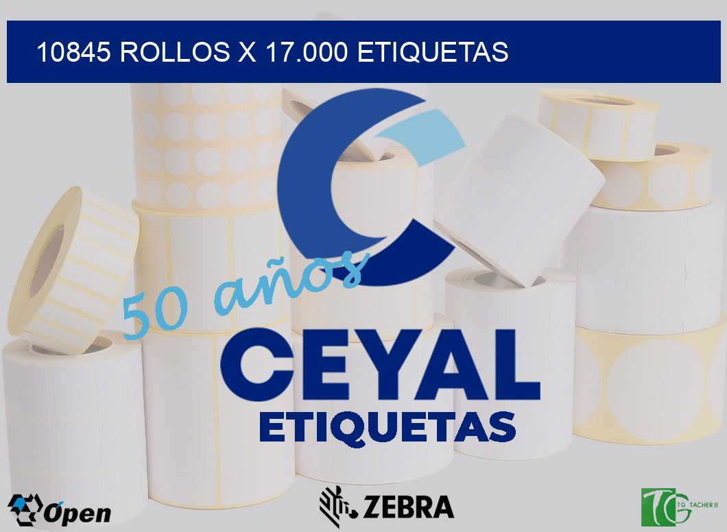10845 Rollos x 17.000 etiquetas