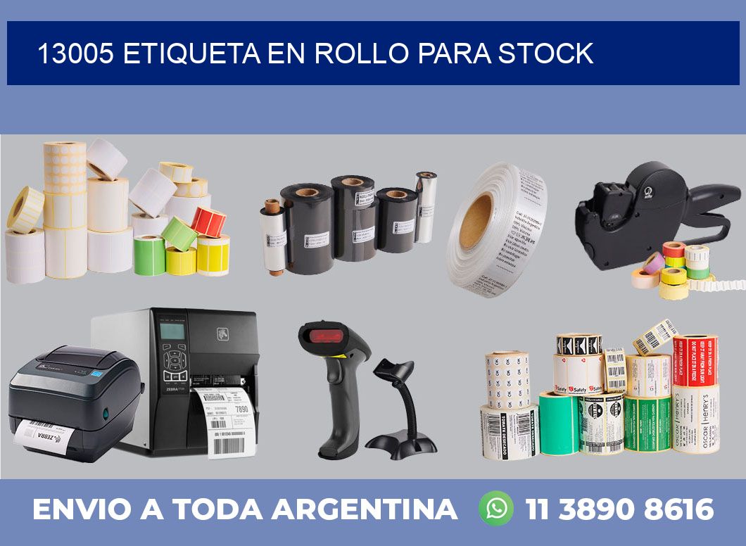13005 ETIQUETA EN ROLLO PARA STOCK