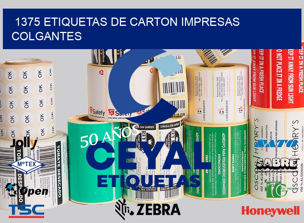 1375 ETIQUETAS DE CARTON IMPRESAS COLGANTES