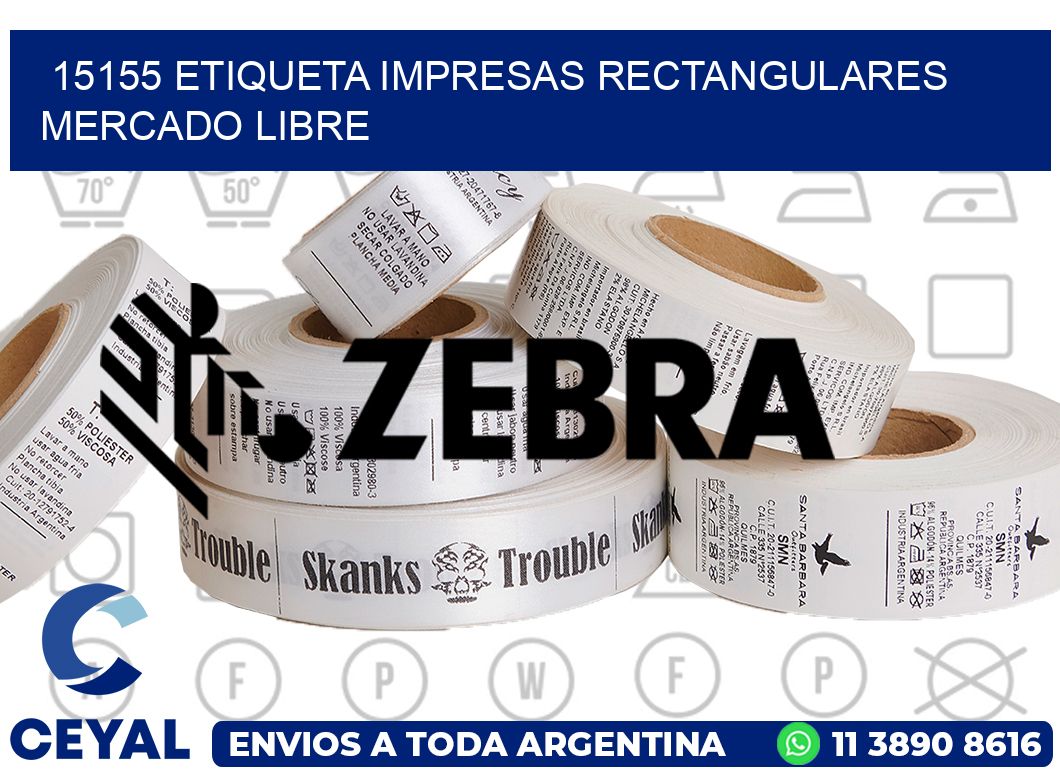 15155 ETIQUETA IMPRESAS RECTANGULARES MERCADO LIBRE