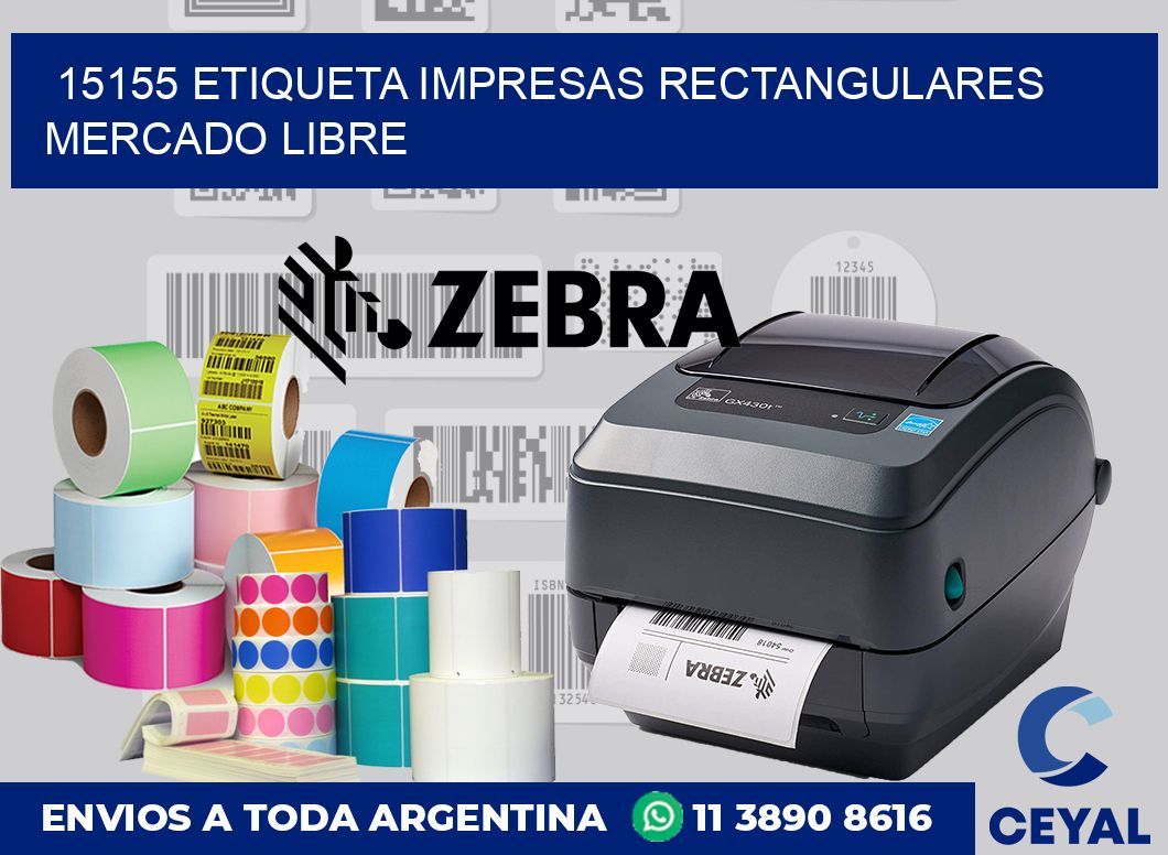15155 ETIQUETA IMPRESAS RECTANGULARES MERCADO LIBRE
