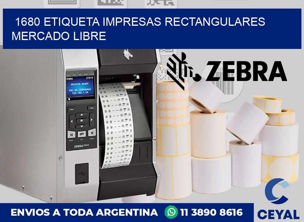 1680 ETIQUETA IMPRESAS RECTANGULARES MERCADO LIBRE