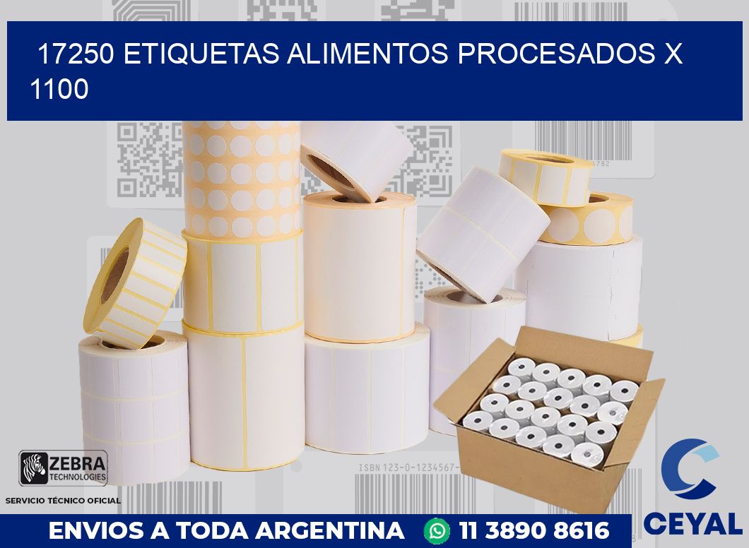 17250 etiquetas alimentos procesados x 1100