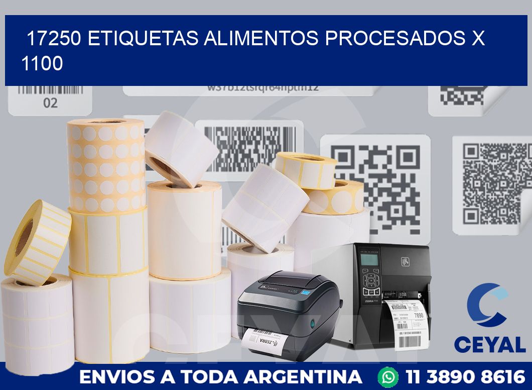 17250 etiquetas alimentos procesados x 1100