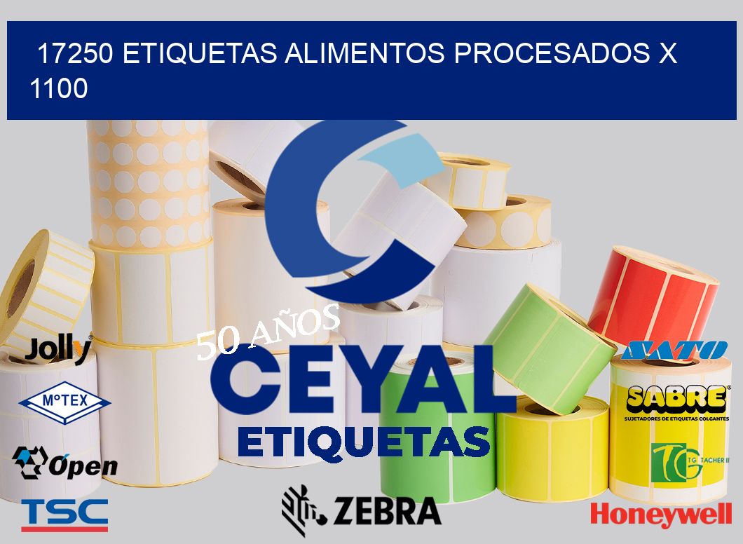 17250 etiquetas alimentos procesados x 1100