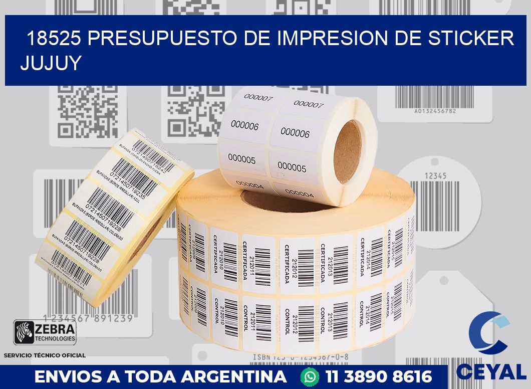 18525 PRESUPUESTO DE IMPRESION DE STICKER JUJUY