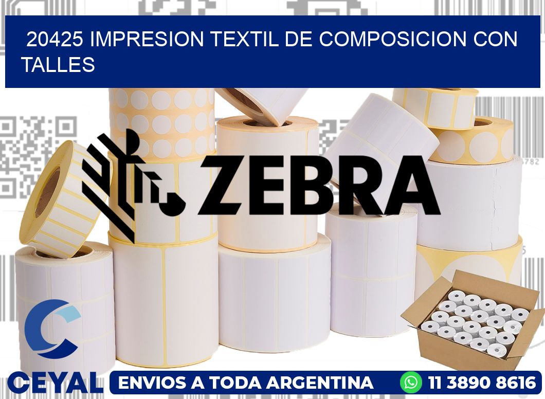 20425 IMPRESION TEXTIL DE COMPOSICION CON TALLES