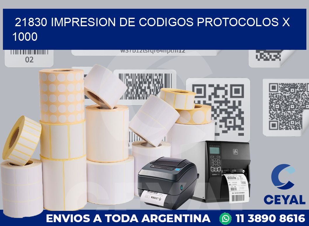 21830 impresion de codigos protocolos x 1000