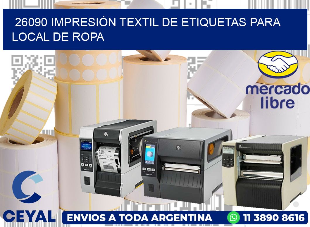 26090 IMPRESIÓN TEXTIL DE ETIQUETAS PARA LOCAL DE ROPA