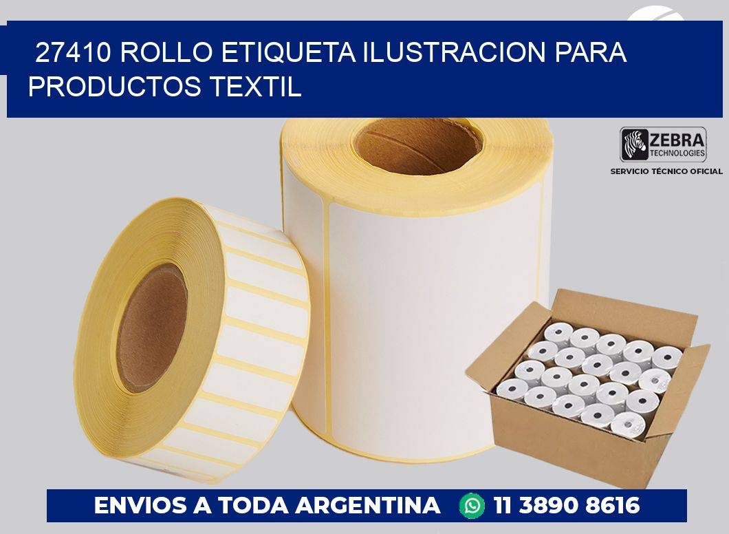 27410 ROLLO ETIQUETA ILUSTRACION PARA PRODUCTOS TEXTIL
