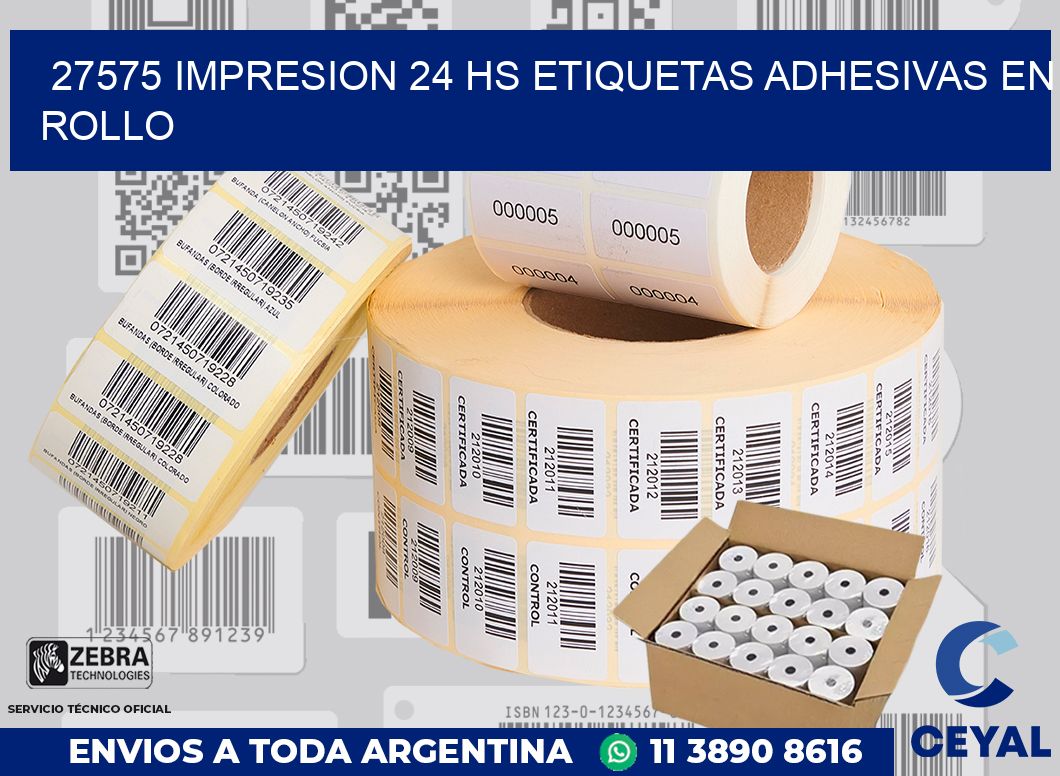 27575 impresion 24 hs etiquetas adhesivas en rollo