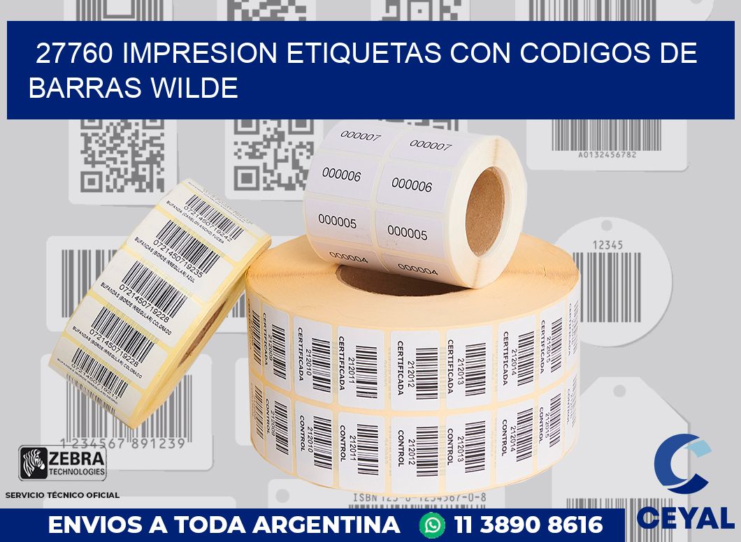 27760 IMPRESION ETIQUETAS CON CODIGOS DE BARRAS WILDE