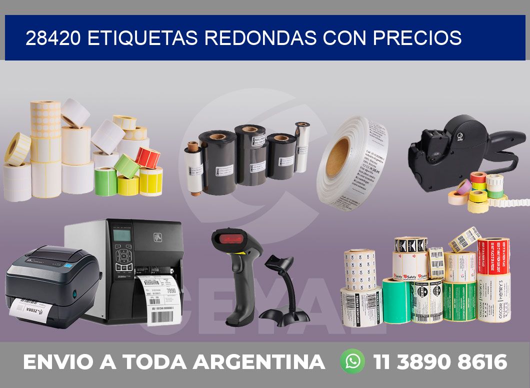 28420 ETIQUETAS REDONDAS CON PRECIOS