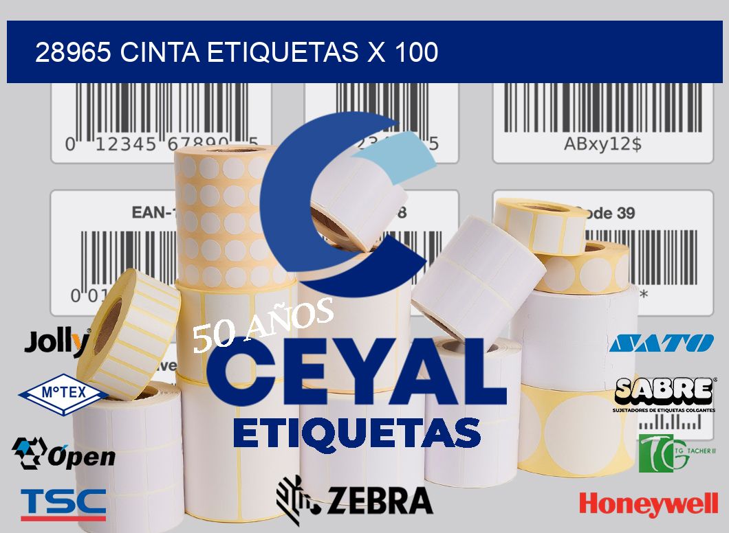 28965 cinta etiquetas x 100