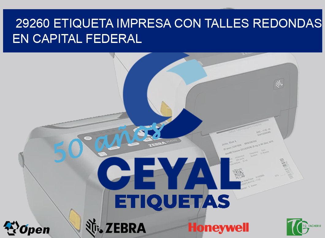 29260 ETIQUETA IMPRESA CON TALLES REDONDAS EN CAPITAL FEDERAL