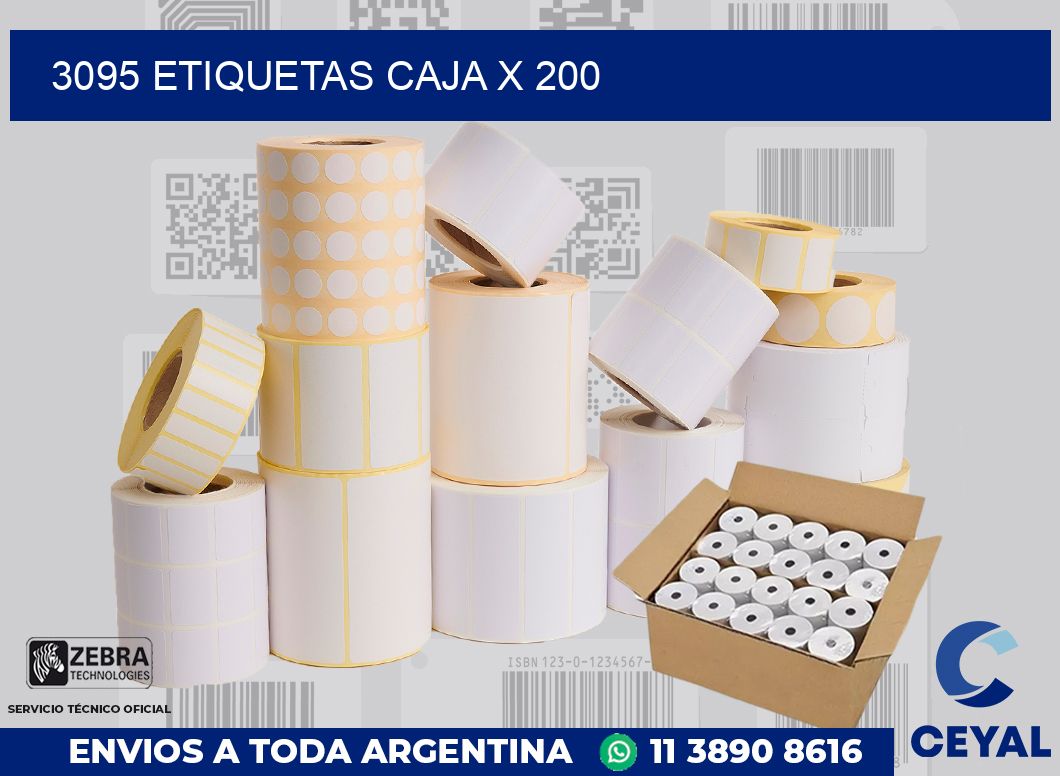3095 etiquetas caja x 200