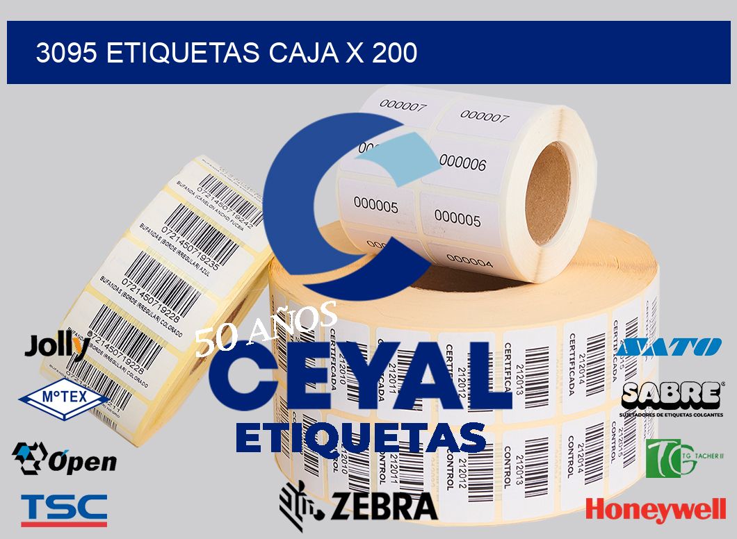 3095 etiquetas caja x 200