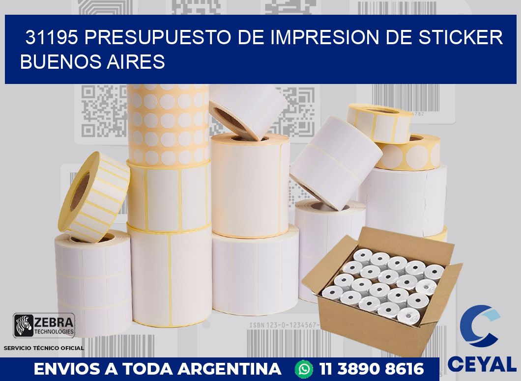 31195 PRESUPUESTO DE IMPRESION DE STICKER BUENOS AIRES
