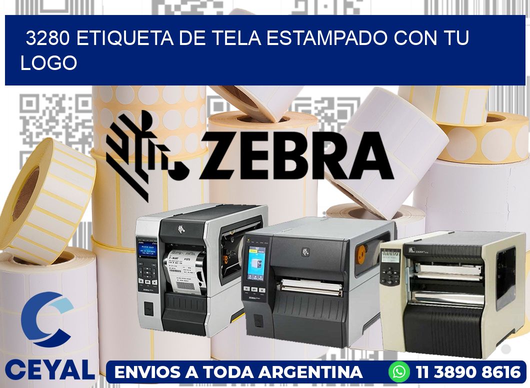 3280 ETIQUETA DE TELA ESTAMPADO CON TU LOGO