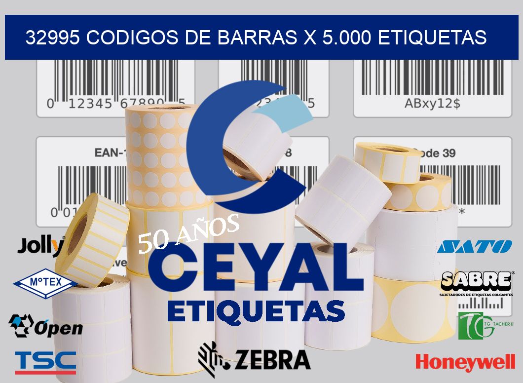 32995 codigos de barras x 5.000 etiquetas