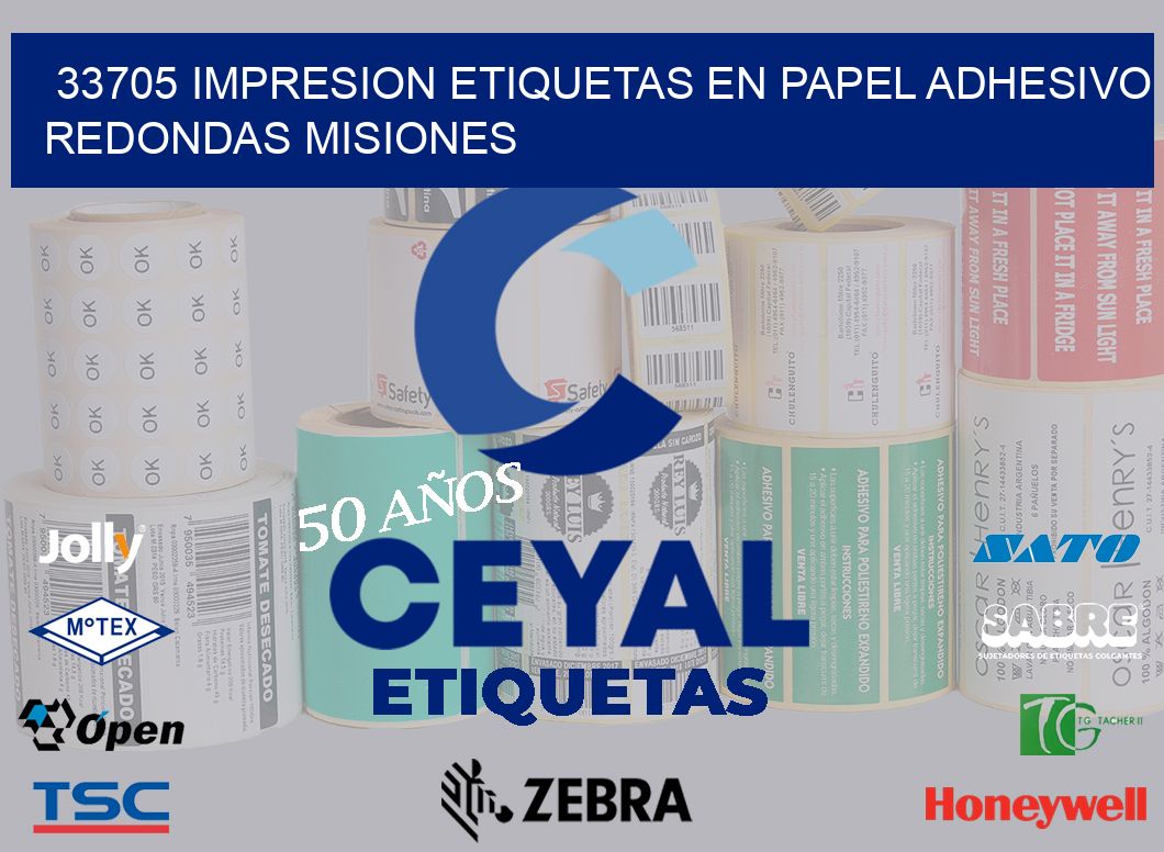 33705 IMPRESION ETIQUETAS EN PAPEL ADHESIVO REDONDAS MISIONES