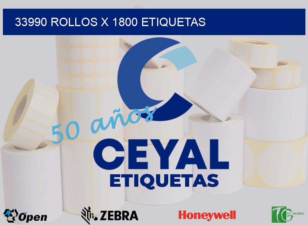 33990 Rollos x 1800 etiquetas