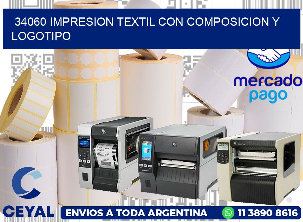 34060 IMPRESION TEXTIL CON COMPOSICION Y LOGOTIPO
