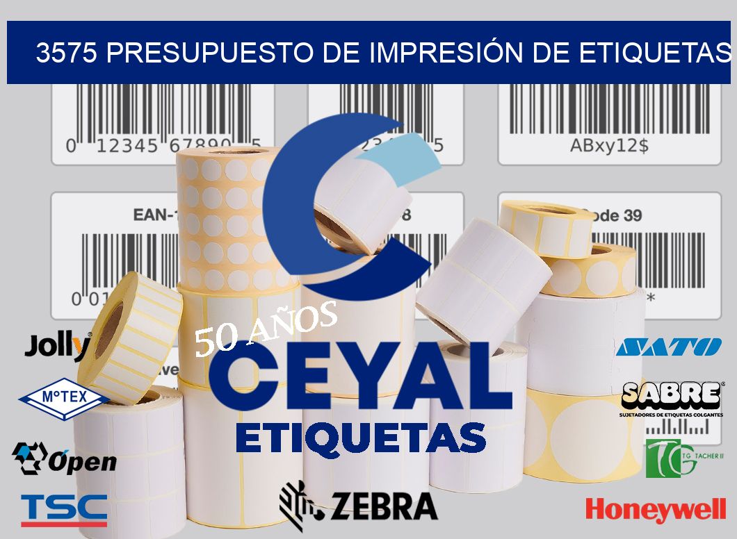 3575 PRESUPUESTO DE IMPRESIÓN DE ETIQUETAS