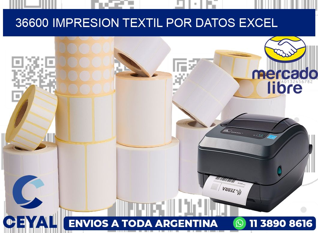 36600 IMPRESION TEXTIL POR DATOS EXCEL