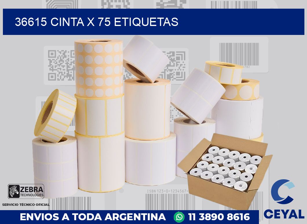 36615 cinta x 75 etiquetas