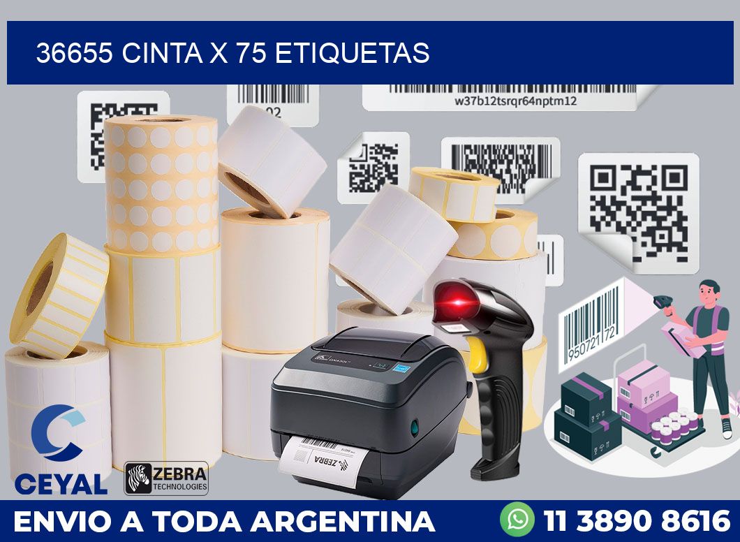 36655 cinta x 75 etiquetas