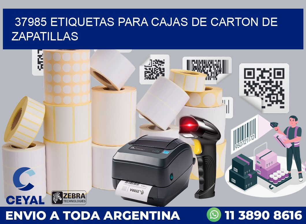 37985 ETIQUETAS PARA CAJAS DE CARTON DE ZAPATILLAS