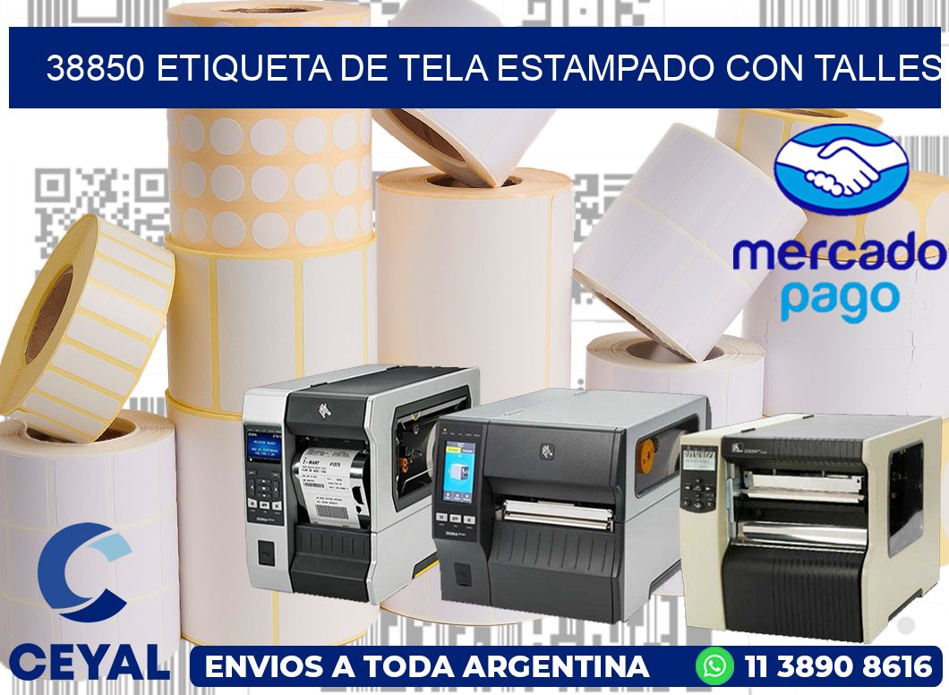 38850 ETIQUETA DE TELA ESTAMPADO CON TALLES