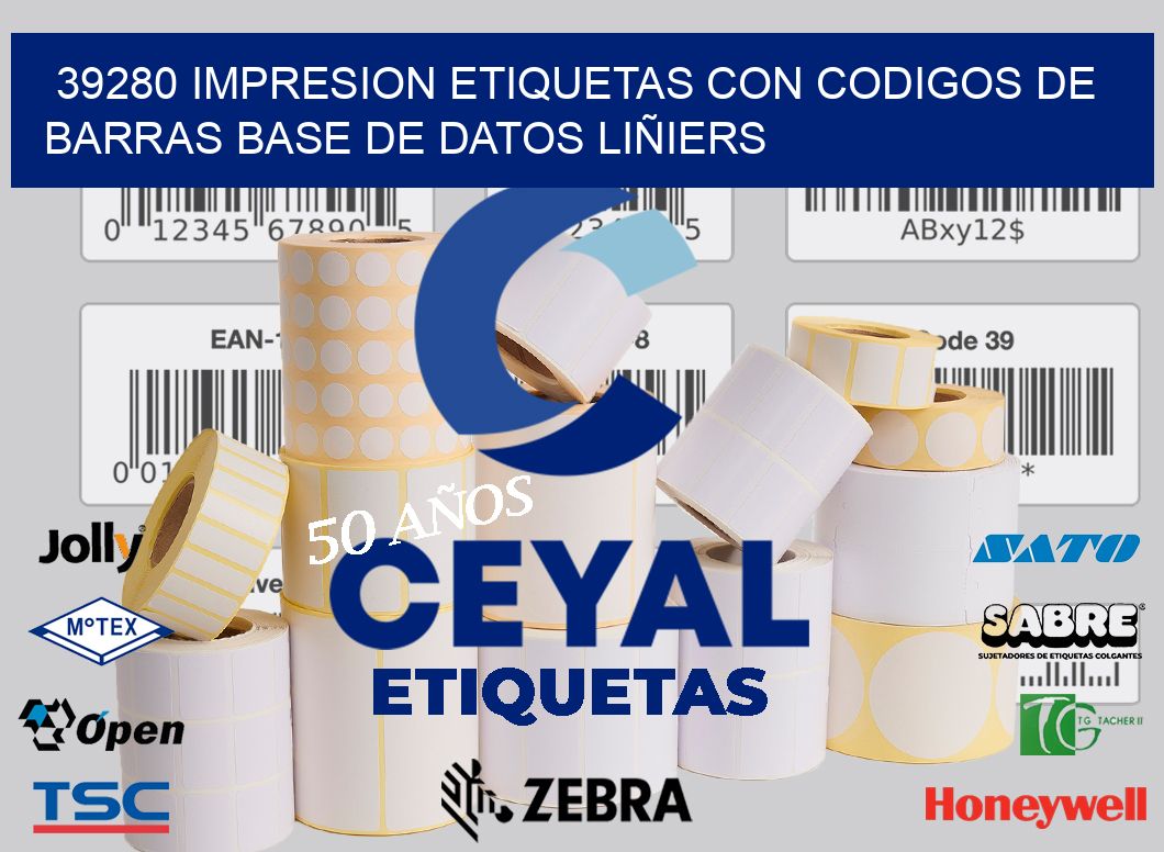 39280 IMPRESION ETIQUETAS CON CODIGOS DE BARRAS BASE DE DATOS LIÑIERS