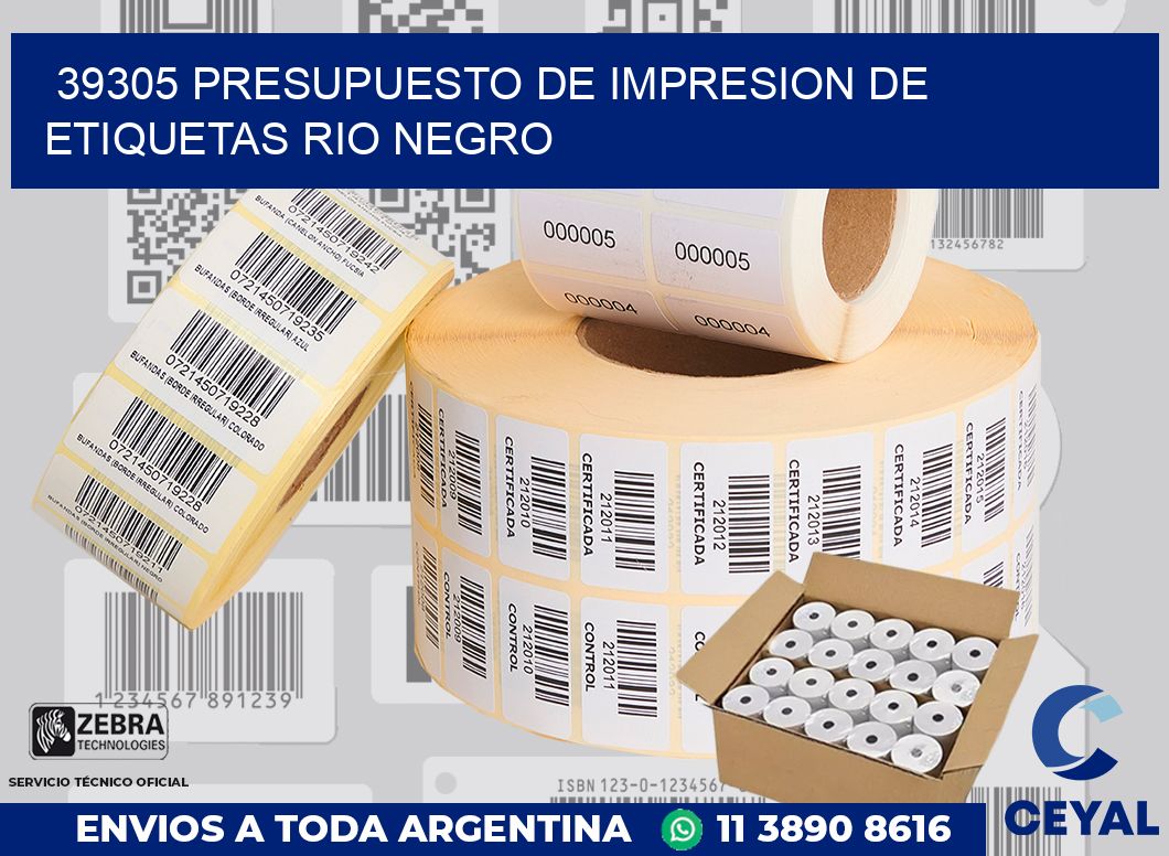 39305 PRESUPUESTO DE IMPRESION DE ETIQUETAS RIO NEGRO
