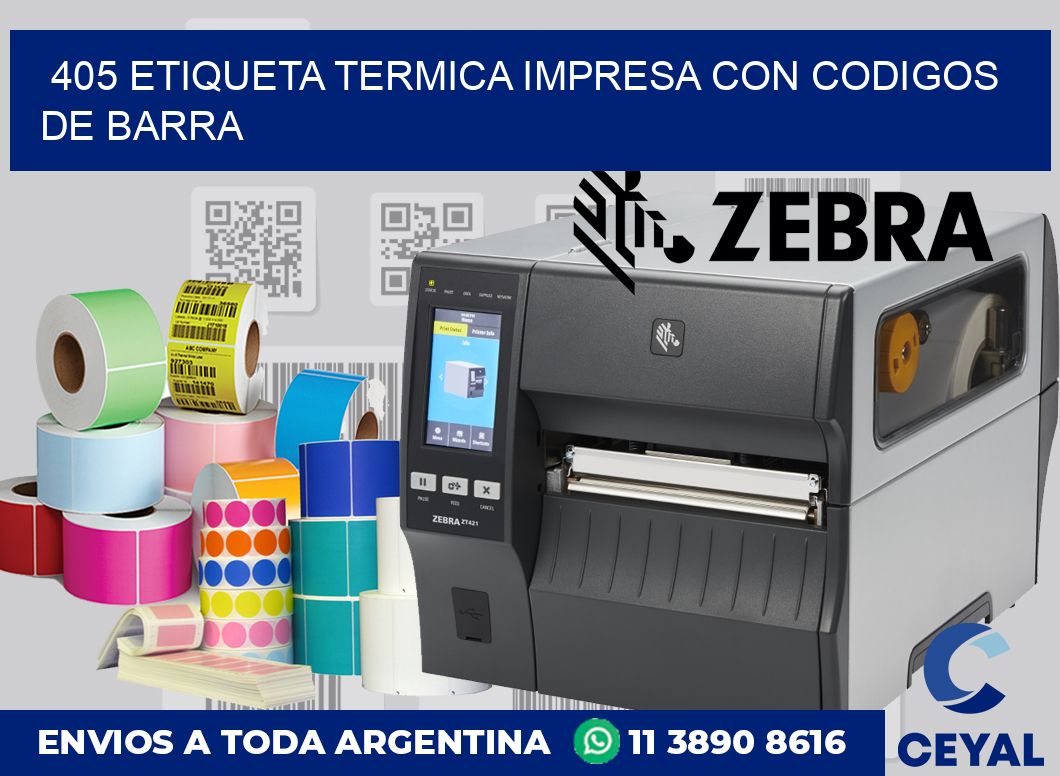 405 ETIQUETA TERMICA IMPRESA CON CODIGOS DE BARRA