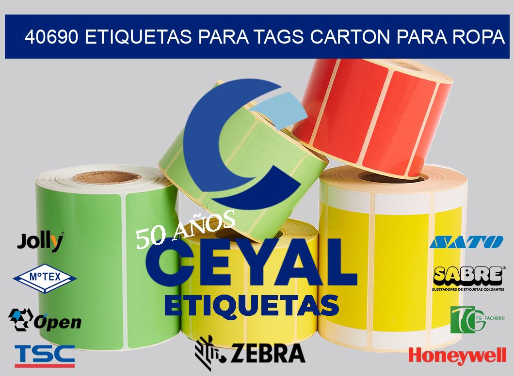 40690 ETIQUETAS PARA TAGS CARTON PARA ROPA