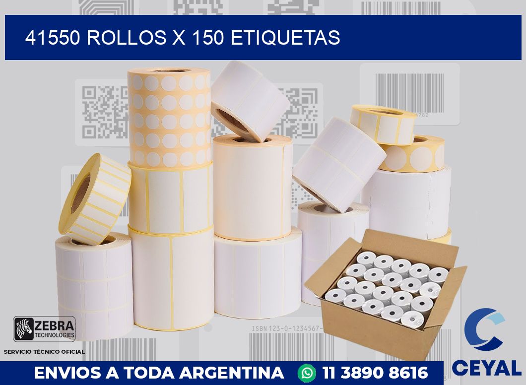 41550 Rollos x 150 etiquetas