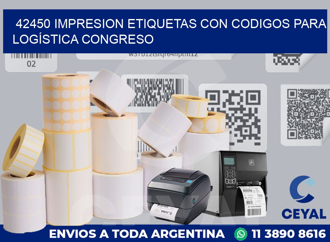 42450 IMPRESION ETIQUETAS CON CODIGOS PARA LOGÍSTICA CONGRESO