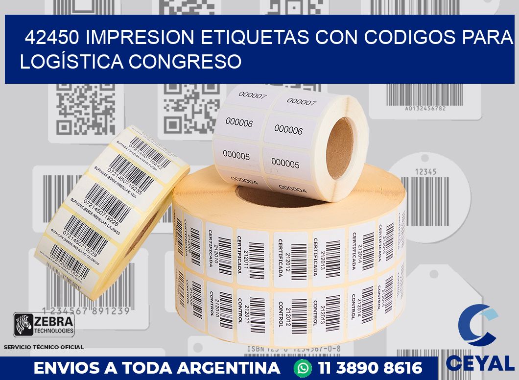 42450 IMPRESION ETIQUETAS CON CODIGOS PARA LOGÍSTICA CONGRESO