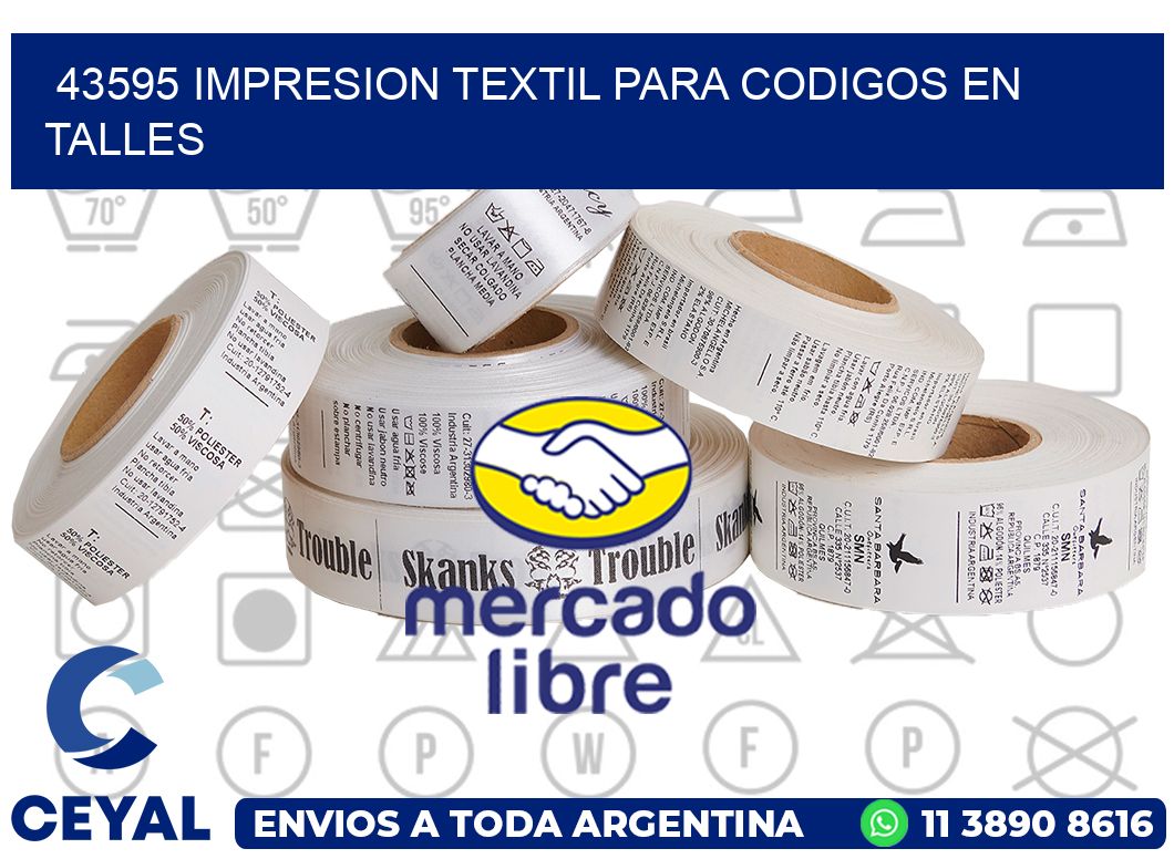 43595 IMPRESION TEXTIL PARA CODIGOS EN TALLES