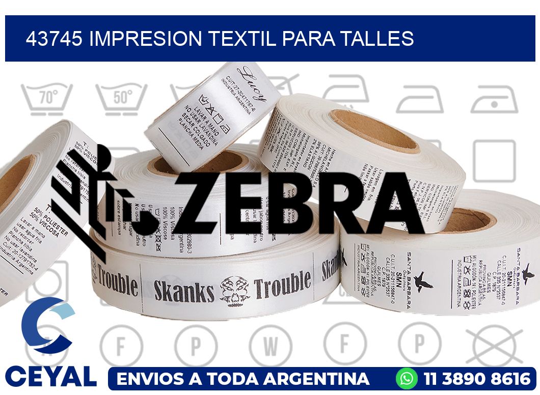43745 IMPRESION TEXTIL PARA TALLES