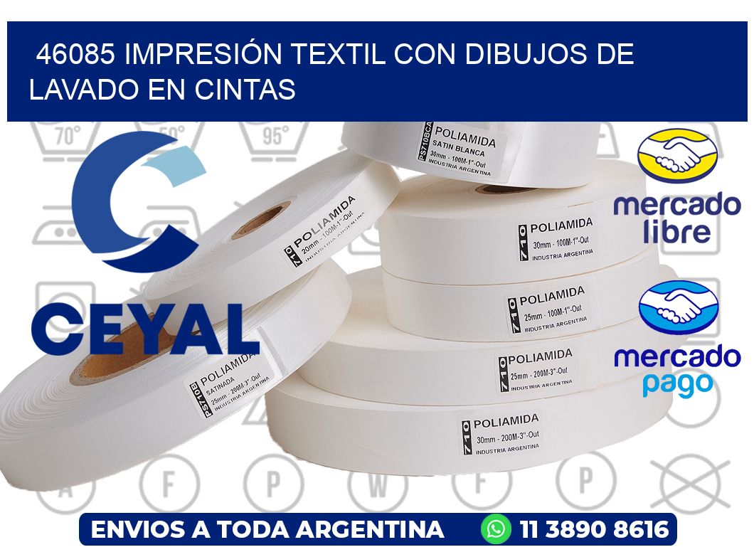 46085 IMPRESIÓN TEXTIL CON DIBUJOS DE LAVADO EN CINTAS