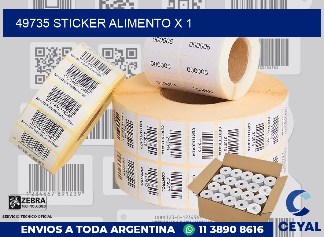 49735 sticker alimento x 1